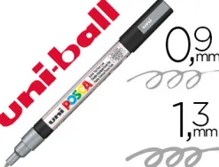 Marqueur posca pc3m gouache encre inodore toutes surfaces pointe fine conique couleur opaque couvrante argent