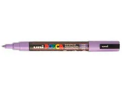 Marqueur posca pc3m gouache encre inodore toutes surfaces pointe fine conique couleur opaque couvrante argent