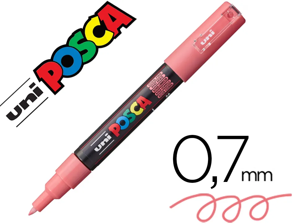 Marqueur posca pc1mc base eau pointe conique extra fine 0,7mm rose sans/odeurs/alcool/solvant tous