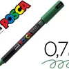 Marqueur posca pc1mr base eau pointe calibree extra fine 0,7mm vert foncée sans/ odeurs/alcool/solvant tous