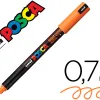 Marqueur posca pc1mr base eau pointe calibree extra fine 0,7mm orange foncée sans/odeurs/alcool/solvant tous