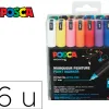Marqueur posca pc1mr pointe calibree extra fine trait 0,7mm coloris assortis boite 16 unites