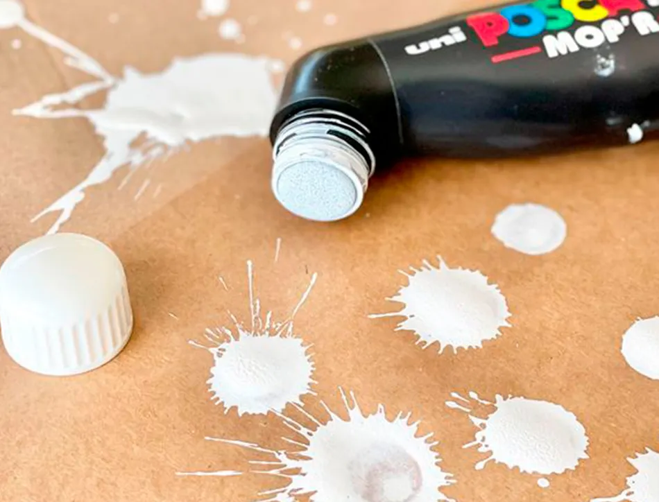 Marqueur posca peinture pointe ronde coloris blanc