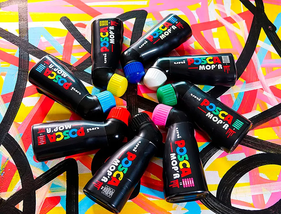 Marqueur posca peinture pointe ronde coloris vert fonce