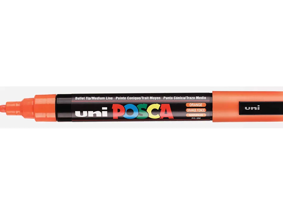 Marqueur posca pointe conique moyenne coloris orange fonce