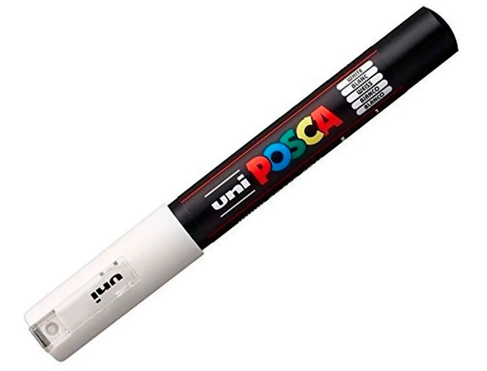 Marqueur posca pointe conique extra fine coloris blanc