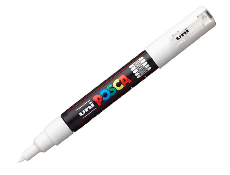 Marqueur posca pointe conique extra fine coloris blanc