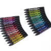 Marqueur professionnel w&n promarker double pointe couleurs assorties trousse étudiant 24 unités