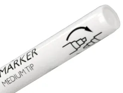 Marqueur q-connect craie liquide pointe ronde trace 3mm coloris blanc boite 4 unites