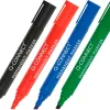 Marqueur q-connect permanent pointe biseautée tracé 5mm résistante corps plastique coloris noir