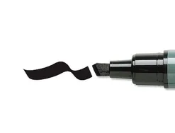 Marqueur q-connect permanent pointe biseautée tracé 5mm résistante corps plastique coloris noir