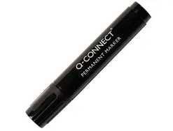Marqueur q-connect permanent pointe biseautée tracé 5mm résistante corps plastique coloris noir