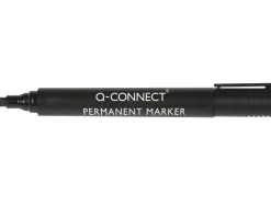 Marqueur q-connect permanent pointe biseautée tracé 5mm résistante corps plastique coloris noir