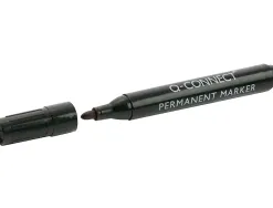 Marqueur q-connect permanent pointe ogive tracé 3mm résistante corps plastique coloris noir