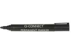 Marqueur q-connect permanent pointe ogive tracé 3mm résistante corps plastique coloris noir