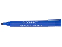 Marqueur q-connect permanent pointe biseautée tracé 5mm résistante corps plastique coloris bleu