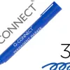 Marqueur q-connect permanent pointe ogive tracé 3mm résistante corps plastique coloris bleu