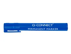 Marqueur q-connect permanent pointe ogive tracé 3mm résistante corps plastique coloris bleu