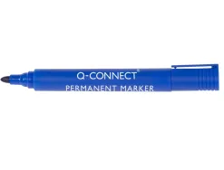 Marqueur q-connect permanent pointe ogive tracé 3mm résistante corps plastique coloris bleu