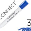 Marqueur q-connect tableau blanc pointe ogive tracé 2/3mm corps plastique encre base alcohol coloris bleu