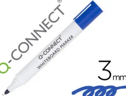 Marqueur q-connect tableau blanc pointe ogive tracé 2/3mm corps plastique encre base alcohol coloris bleu