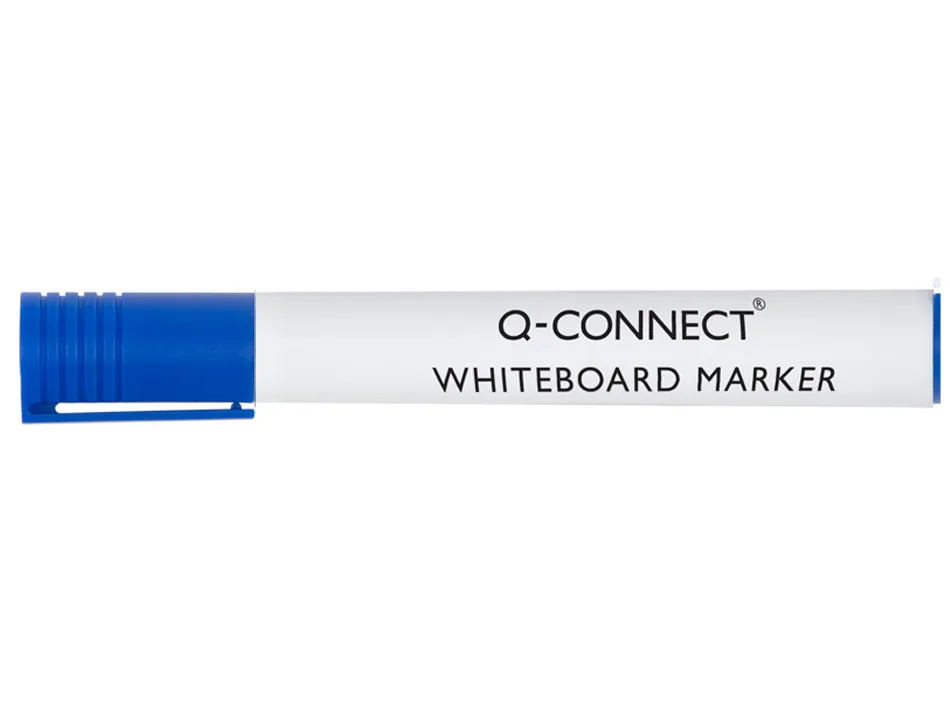 Marqueur q-connect tableau blanc pointe ogive tracé 2/3mm corps plastique encre base alcohol coloris bleu