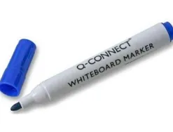 Marqueur q-connect tableau blanc pointe ogive tracé 2/3mm corps plastique encre base alcohol coloris bleu
