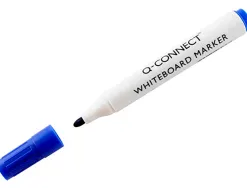 Marqueur q-connect tableau blanc pointe ogive tracé 2/3mm corps plastique encre base alcohol coloris bleu