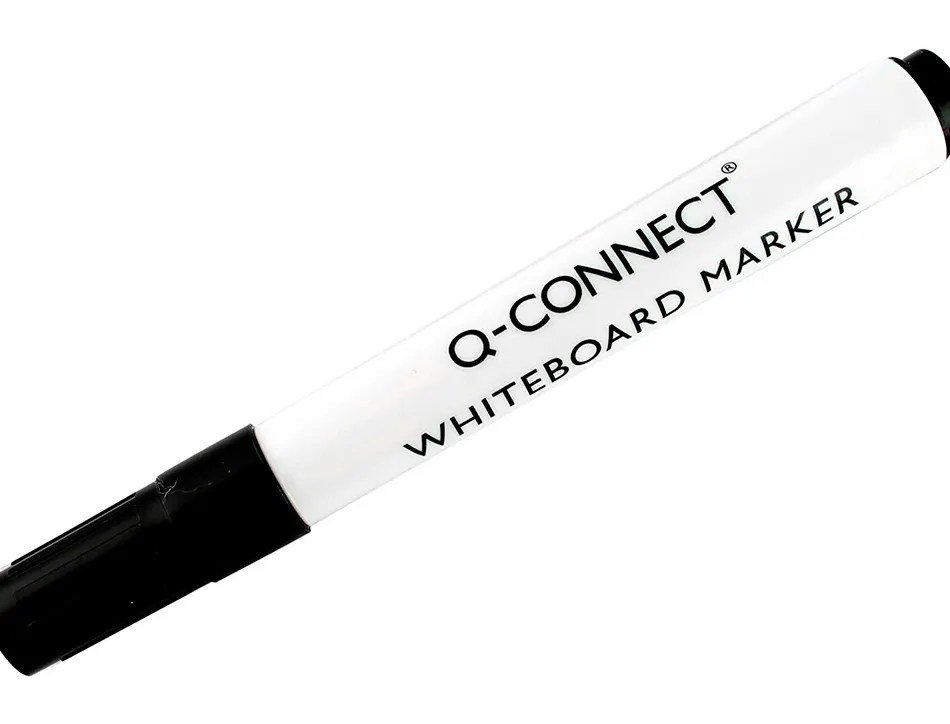 Marqueur q-connect tableau blanc pointe ogive tracé 2/3mm corps plastique encre base alcohol coloris noir