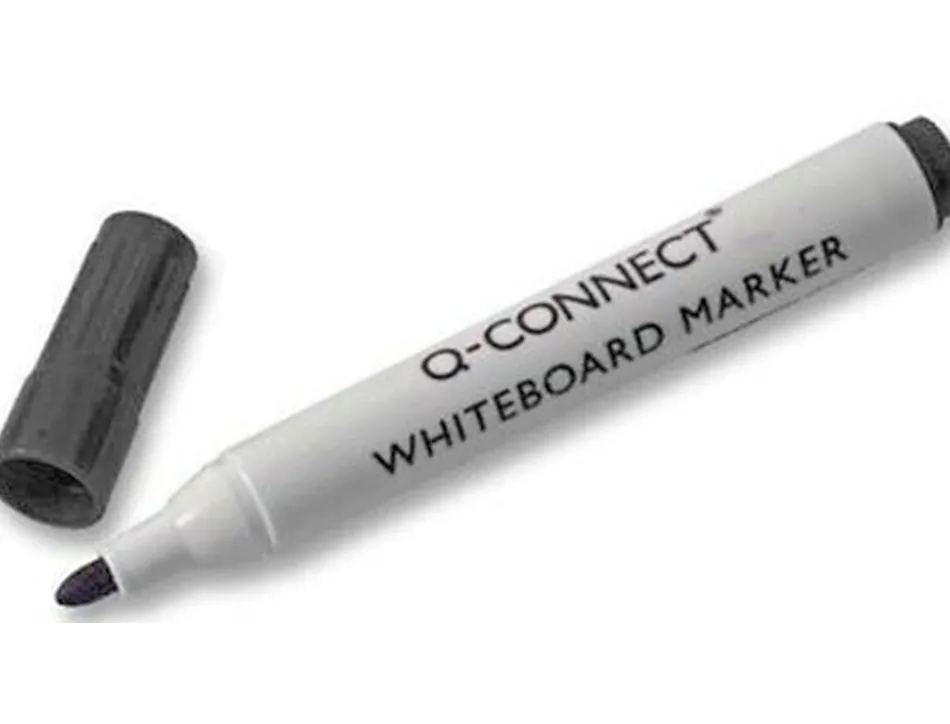 Marqueur q-connect tableau blanc pointe ogive tracé 2/3mm corps plastique encre base alcohol coloris noir
