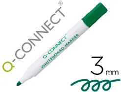 Marqueur q-connect tableau blanc pointe ogive tracé 2/3mm corps plastique encre base alcohol coloris vert