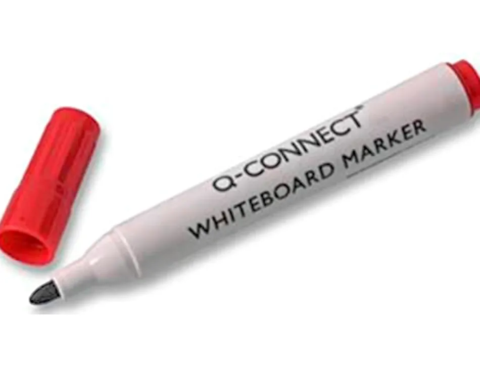 Marqueur q-connect tableau blanc pointe ogive tracé 2/3mm corps plastique encre base alcohol coloris rouge