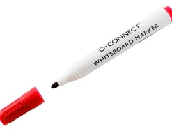 Marqueur q-connect tableau blanc pointe ogive tracé 2/3mm corps plastique encre base alcohol coloris rouge