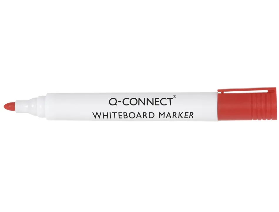 Marqueur q-connect tableau blanc pointe ogive tracé 2/3mm corps plastique encre base alcohol coloris rouge