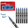 Marqueur sharpie creatif pointe pinceau trait min 1,2mm encre acrylique coloris bleu