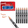 Marqueur sharpie creatif pointe pinceau trait min 1,2mm encre acrylique coloris orange