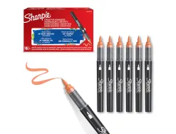 Marqueur sharpie creatif pointe pinceau trait min 1,2mm encre acrylique coloris orange
