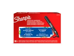 Marqueur sharpie creatif pointe ogive trait 2,5mm encre acrylique coloris noir