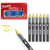 Marqueur sharpie creatif pointe pinceau trait min 1,2mm encre acrylique coloris jaune