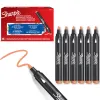 Marqueur sharpie creatif pointe ogive trait 2,5mm encre acrylique coloris orange