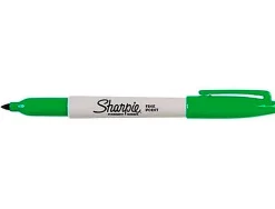 Marqueur sharpie permanent pointe ogive fine 0.9mm sèche rapidement coloris vert