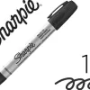 Marqueur sharpie permanent pointe ogive fine tracé 1mm corps métal coloris noir