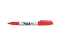 Marqueur sharpie permanent pointe ogive fine 0.9mm sèche rapidement coloris rouge