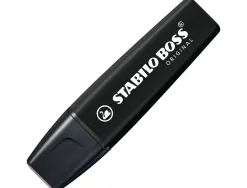 Marqueur stabilo boss original marker encre base eau pointe biseautee largeur trace 2/5mm coloris noir