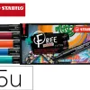 Marqueur stabilo urban free acrylic toutes surfaces t300 pointe moyenne set 2 coloris assortis coffret 5 unites