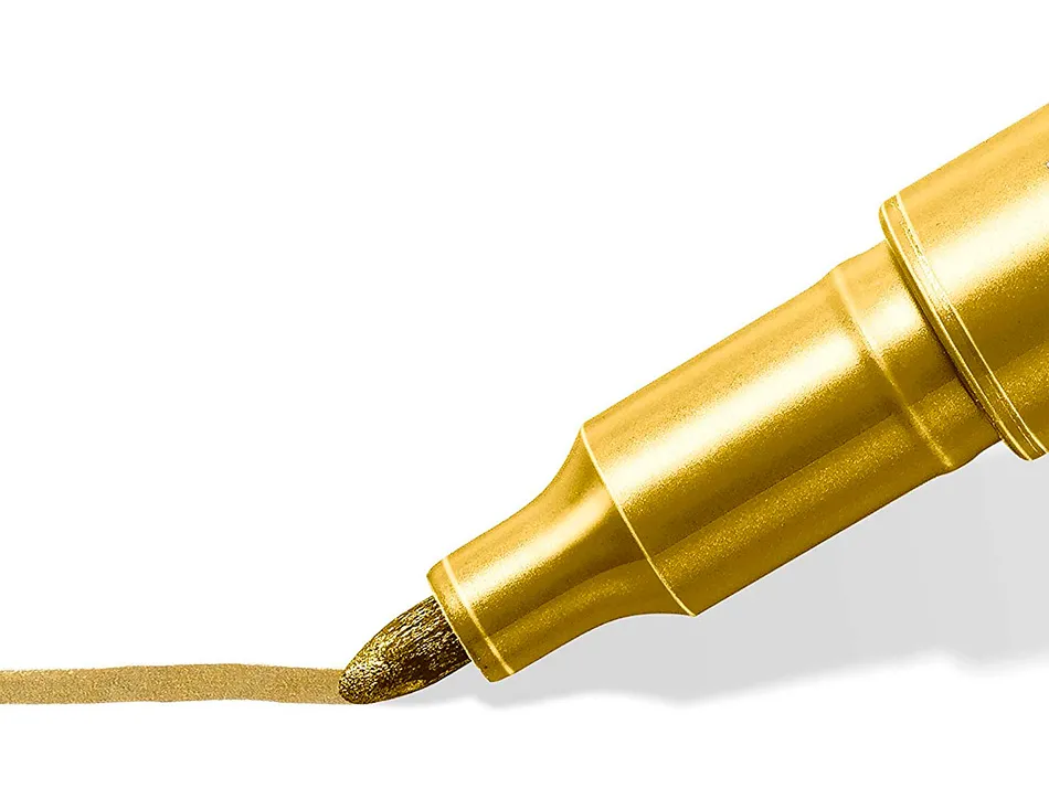 Marqueur staedtler corps metallique 8323 pointe ogive 2,7mm trace 1 a 2mm pack de 10 assortis