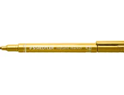 Marqueur staedtler encre métallique base eau effaçable pointe ogive trace 1,2mm coloris or