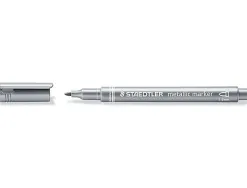 Marqueur staedtler encre métallique base eau effaçable pointe ogive tracé 1,2mm coloris argent