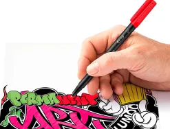 Marqueur staedtler permanent dry safe lumocolor 318 pointe fine 0,6mm coloris assrotis etui de 10 feutres