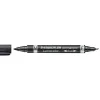Marqueur staedtler permanent lumocolor duo multi-usages double pointe 0.6 et 1.5mm encre dry safe noir